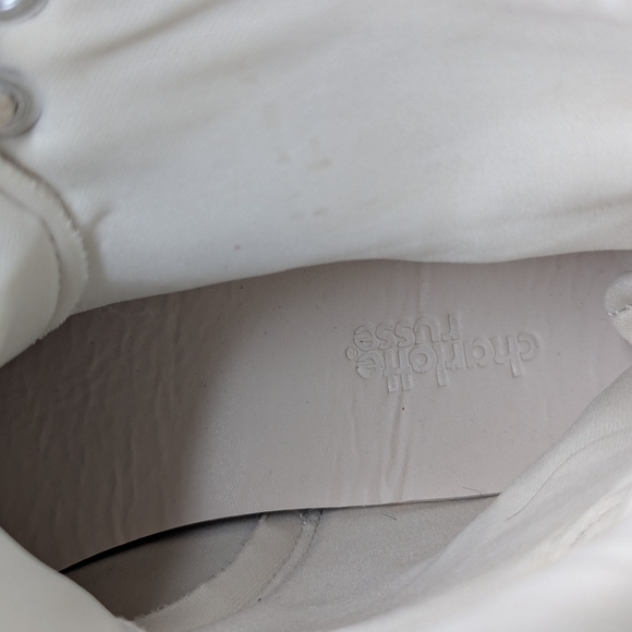 Beige Short Boots Size 10 Winter White Almond Charlotte Russe - Picture 7 of 13